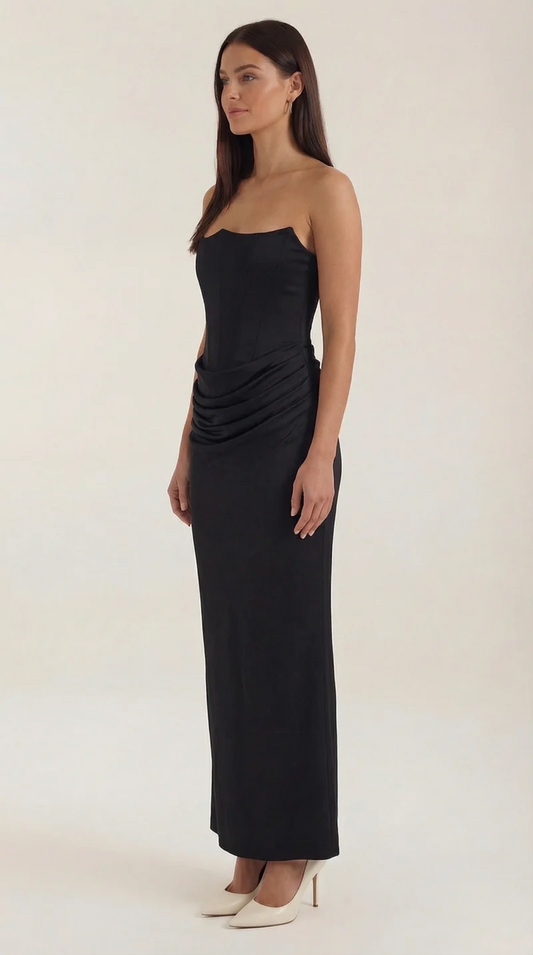 Sofia-Vestido largo tipo corsé Fiorella