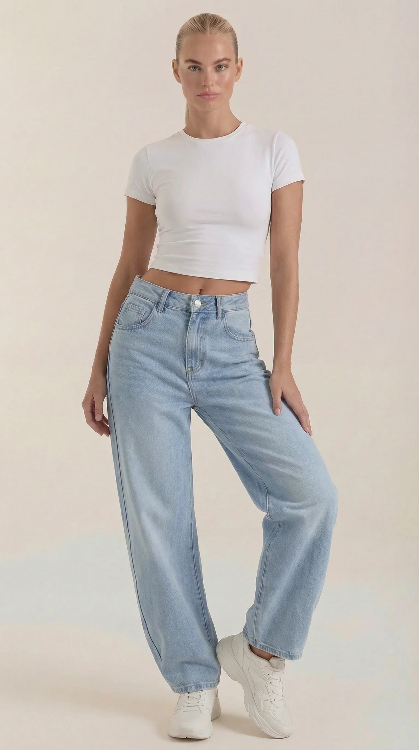 Verónica-Pantalones Vaqueros Anchos Bridget
