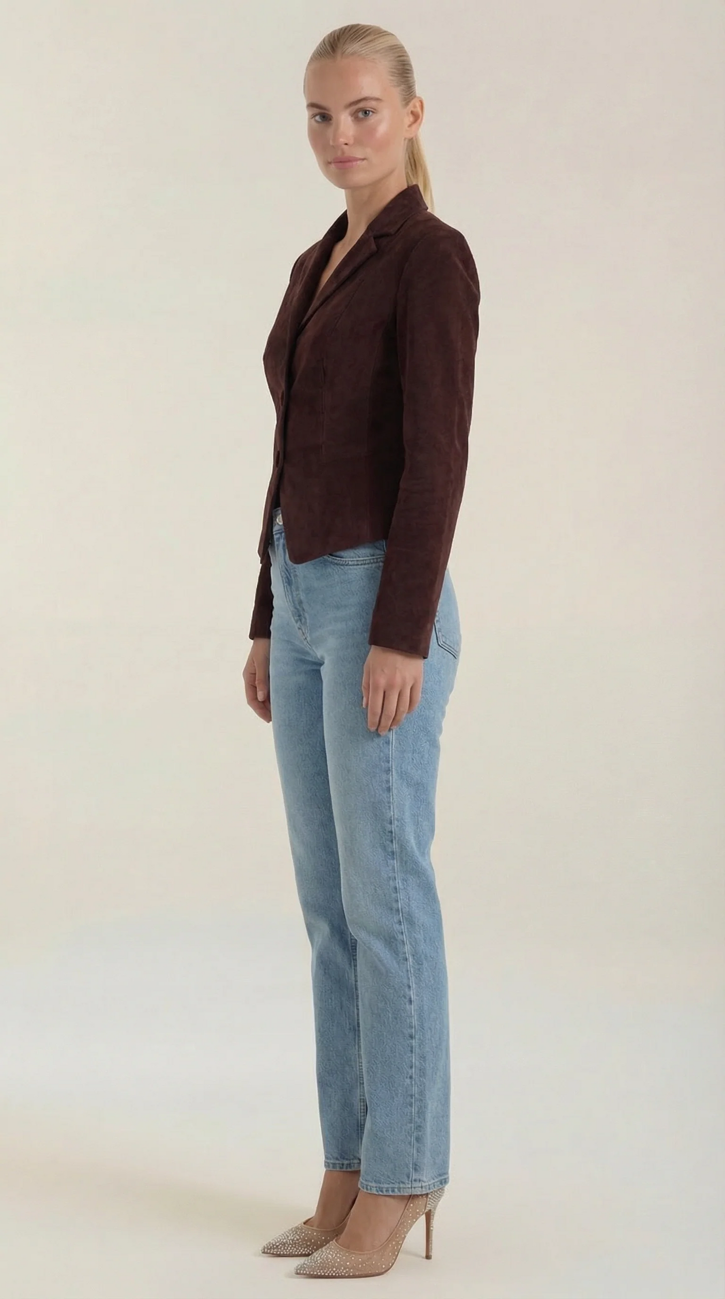 Nuria-Chaqueta Blazer con Tapeta de Botones