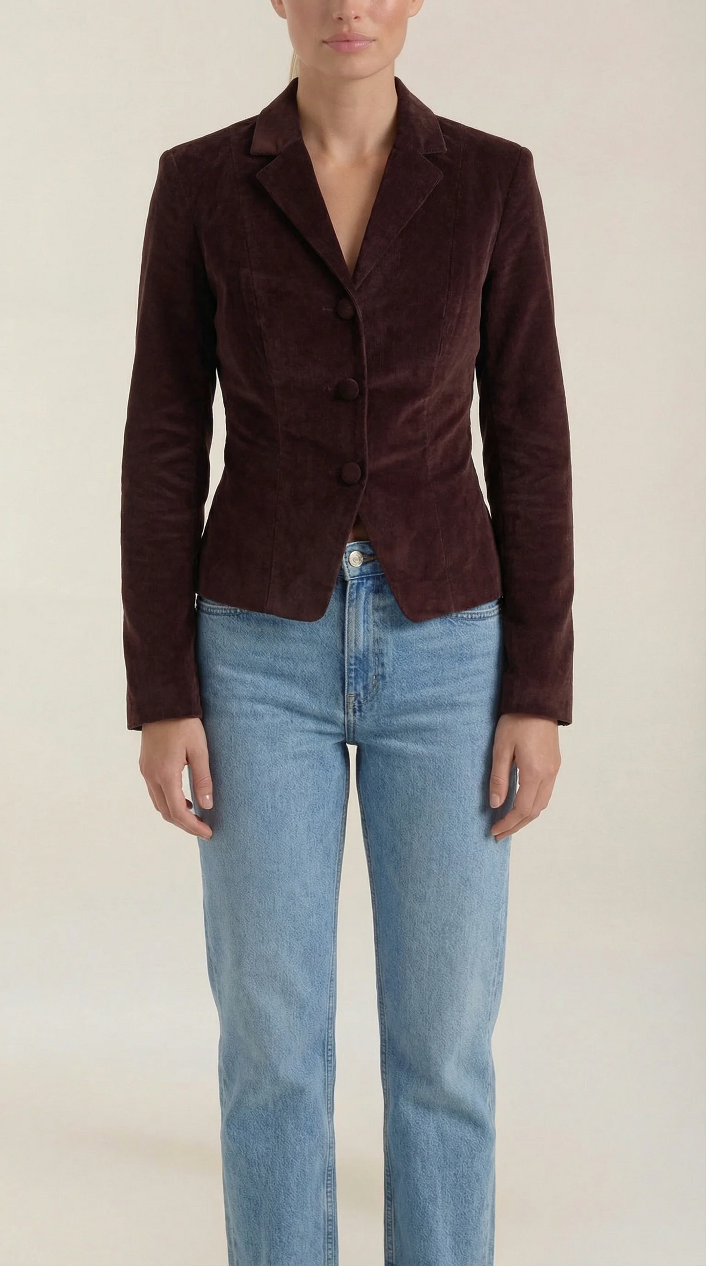 Nuria-Chaqueta Blazer con Tapeta de Botones