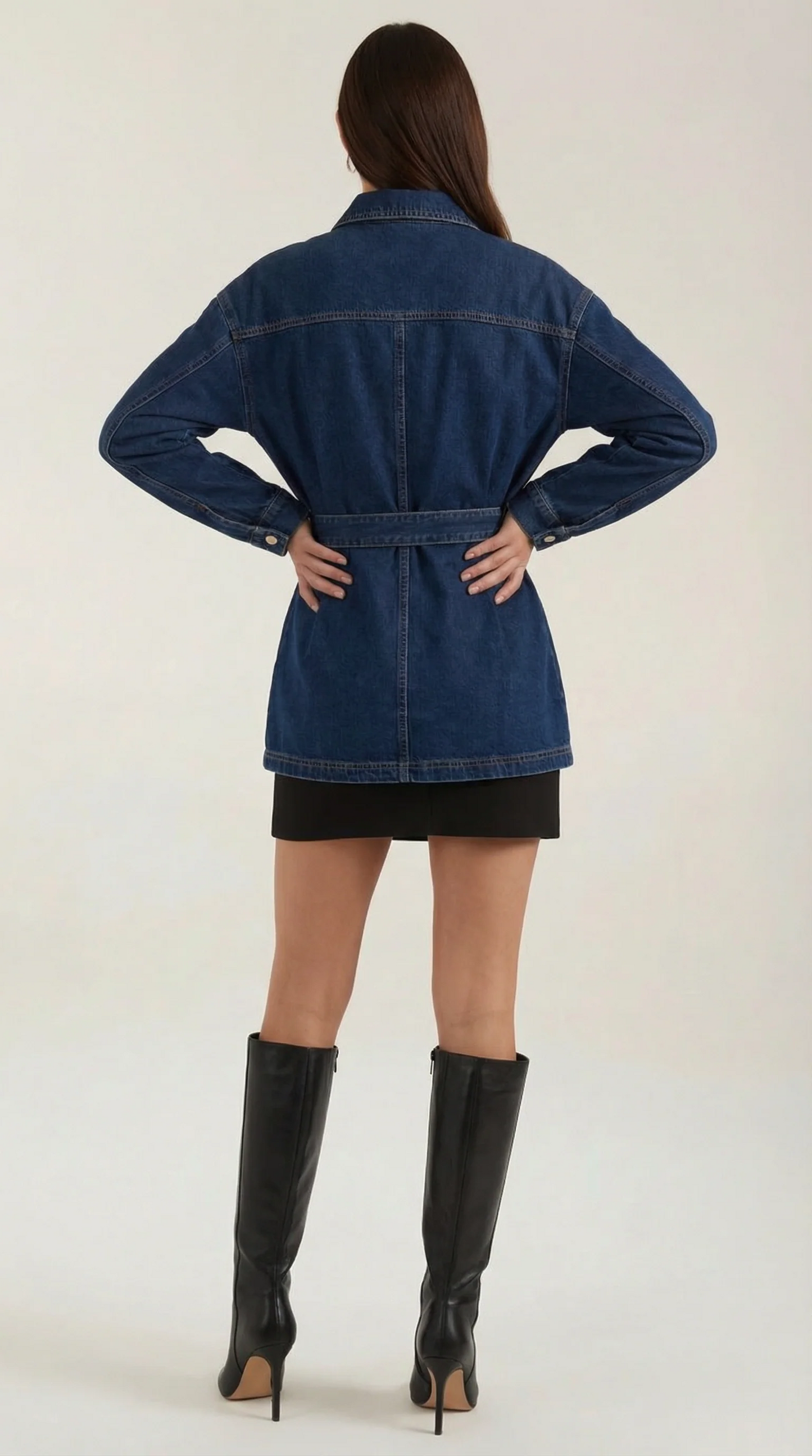 Alicia-Chaqueta Vaquera Con Cinturón